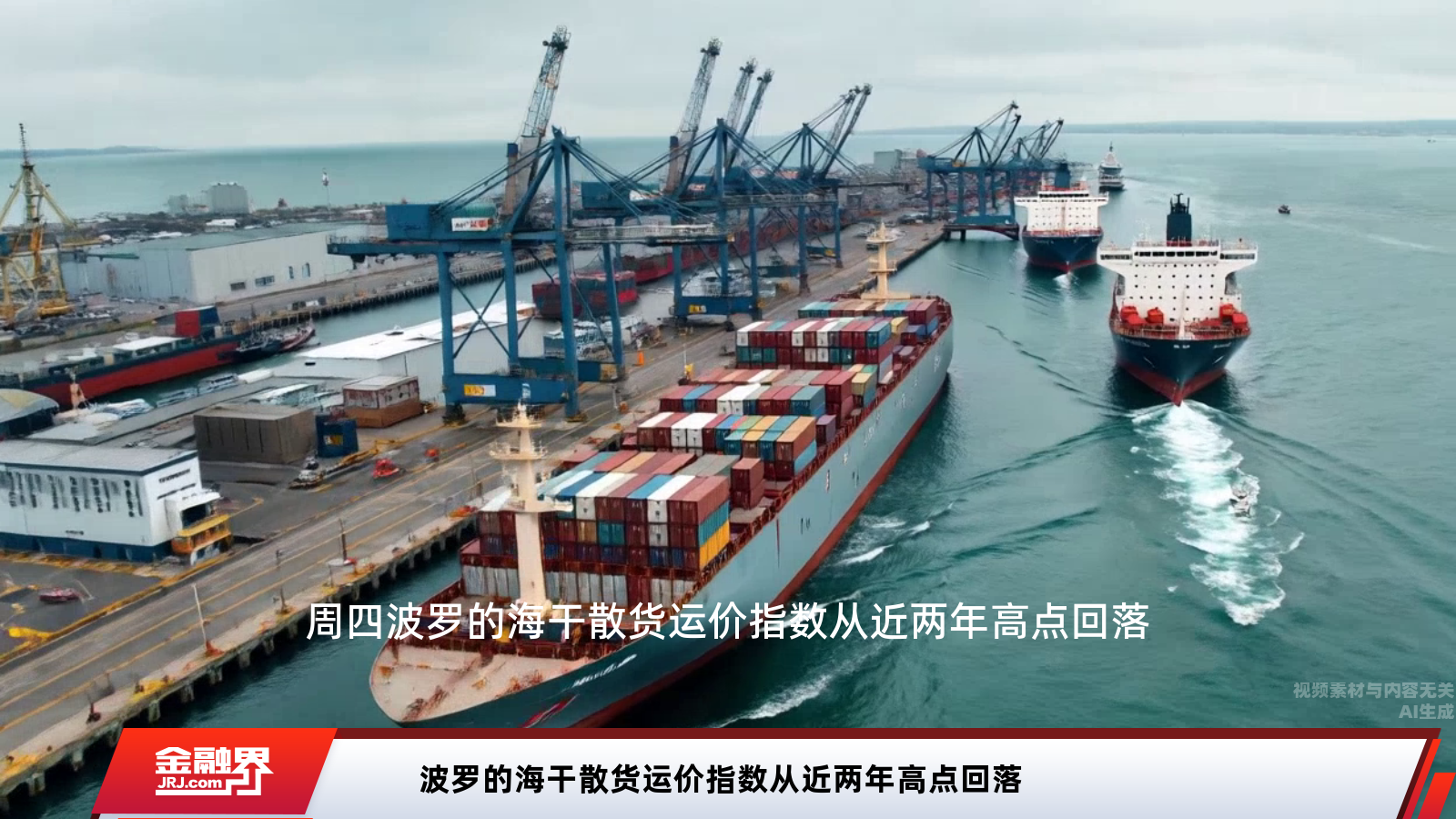 波罗的海干散货运价指数承压回落，大型船舶运费疲软成主要拖累